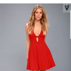Lulus red skater dress